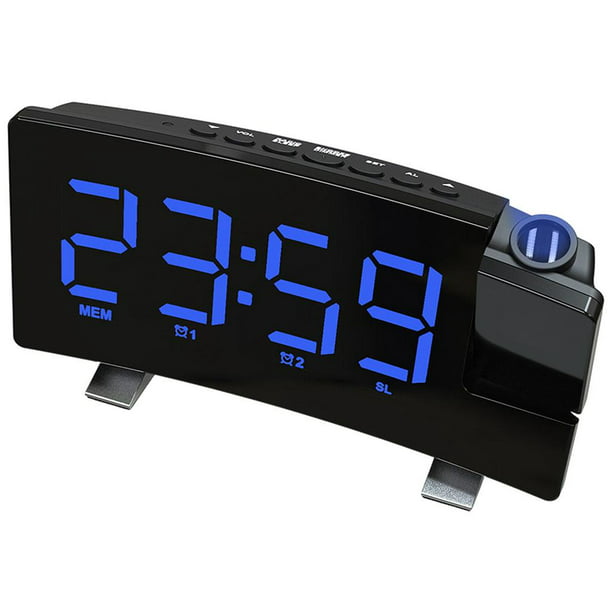 Reloj Despertador Digital Con Proyector Led de hora en Pared o Techo alarma  noch