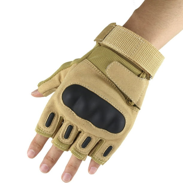 Guantes tácticos de medio dedo ejército militar combate tiro guantes sin  dedos EE. UU.
