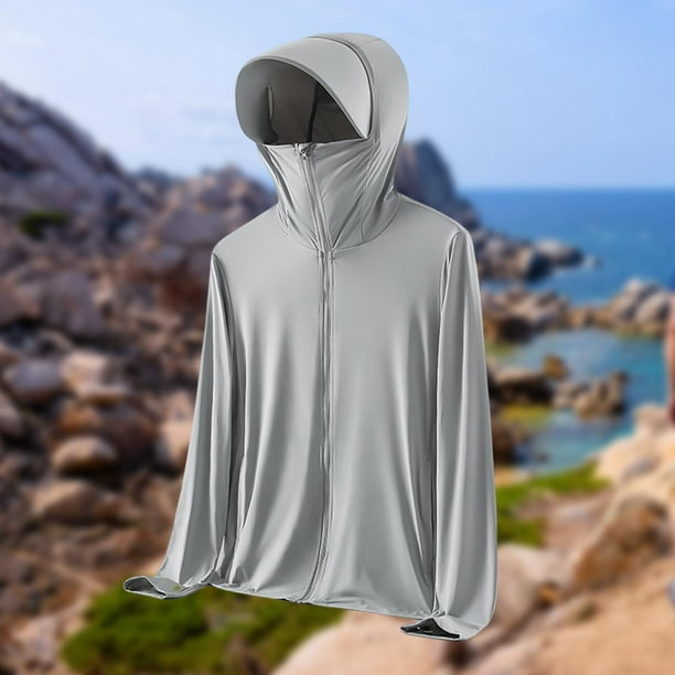 Camisa de verano de manga larga con protección UV para el sol, abrigo de  playa para mujer