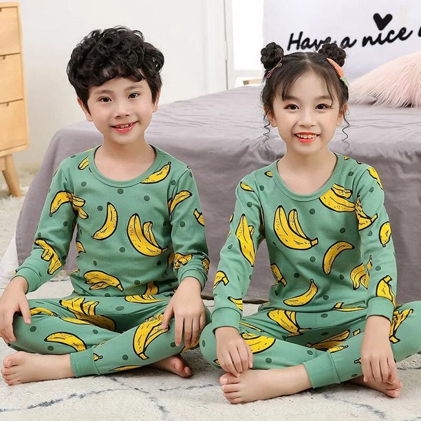 Conjunto de pijamas de invierno para niños, ropa de dormir navideña de  algodón para niñas, pijamas de animales, ropa de dormir para el hogar para  niños de 4, 6, 8, 10 y