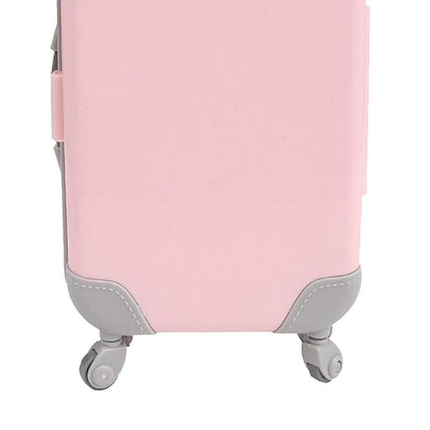 Maleta de viaje de moda con caja de equipaje para muñecas de niña de 43 cm  pulgadas, simulación Rosa-A perfke Maleta de muñeca