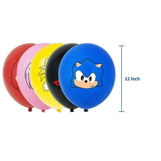  5 globos de fiesta para Sonic the Hedgehog, suministros de  fiesta de sónico, decoraciones de fiesta de cumpleaños para baby shower  para niños