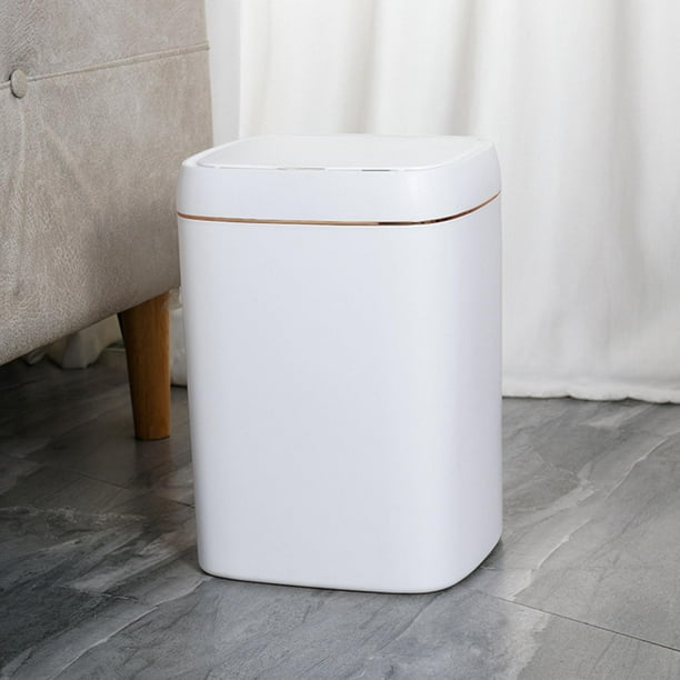 Cubo de basura inteligente automático, cesto de basura para reciclaje, bote  de basura, cubo de basura de inducción inteligente sin contacto para sala  Blanco Macarena bote de basura de cocina