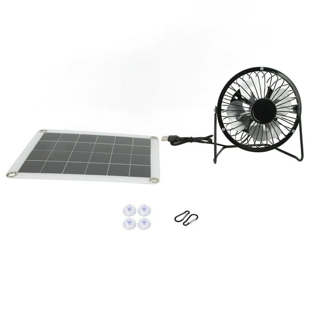 Ventilador Solar 3 Velocidades Carga Con Panel O Corriente