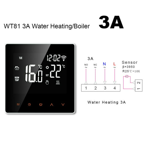 Cateissary Pantalla LCD Tuya, Sensor inteligente de temperatura y