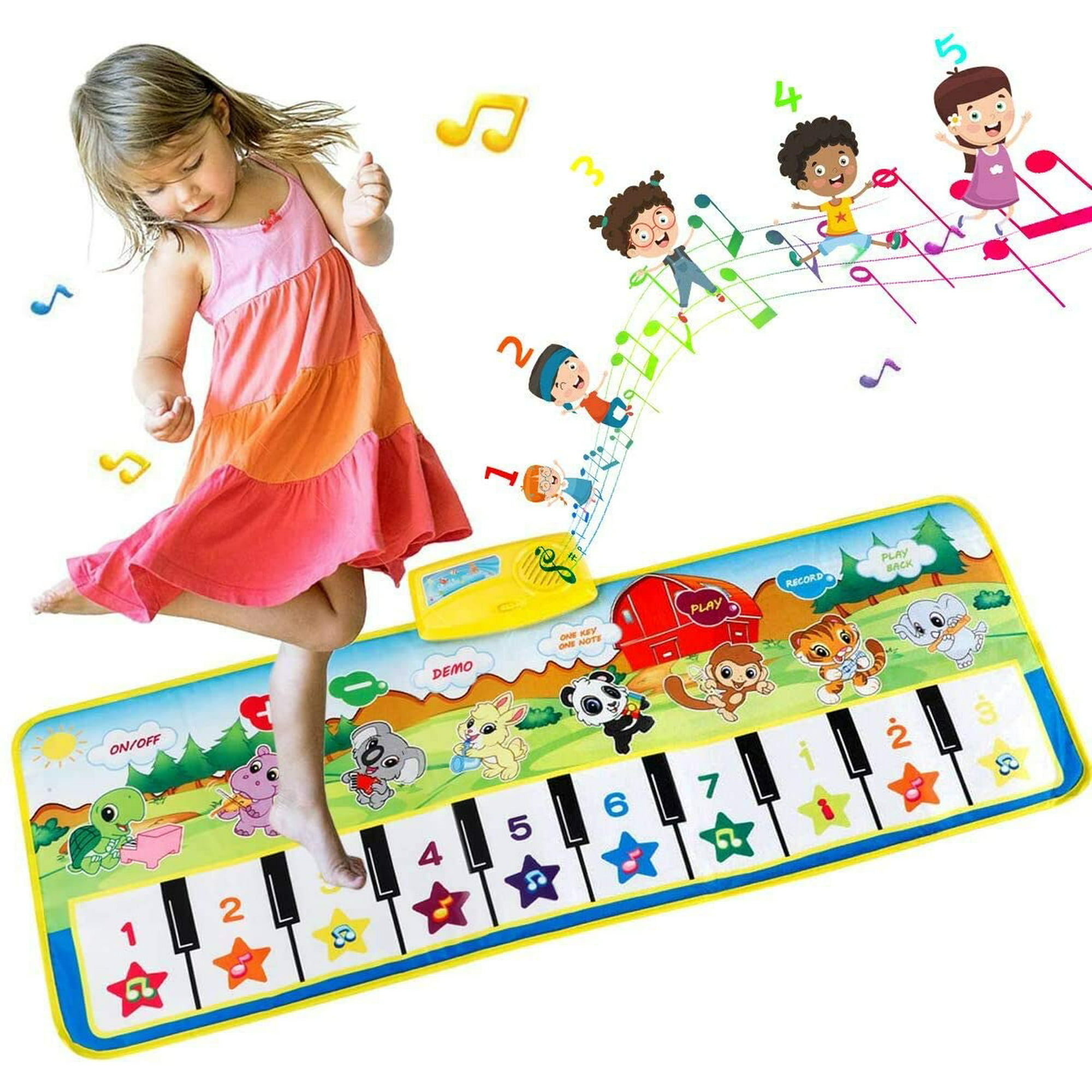 Tapete de juego para actividades musicales para bebés, centros de
