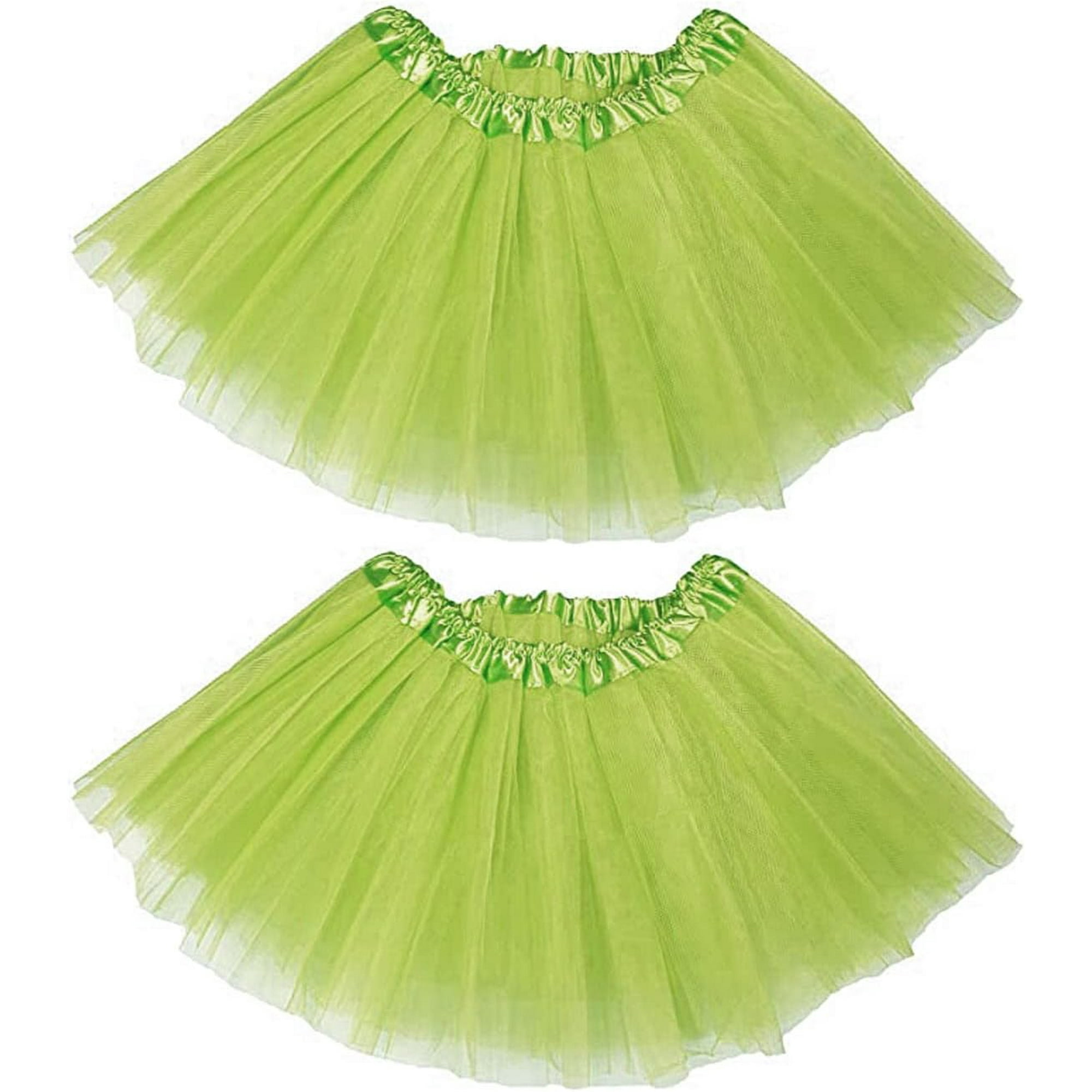  Falda tutú de tul de 3 capas para mujer, falda para fiesta,  baile, mini falda para disfraces de cosplay, Verde : Ropa, Zapatos y Joyería