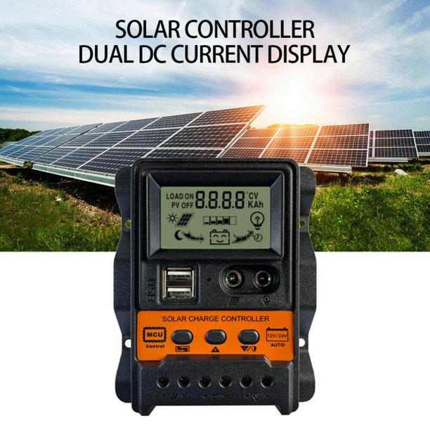 Controlador Regulador Carga Solar Pwm 10a 20a 12/24v Usb Lcd 