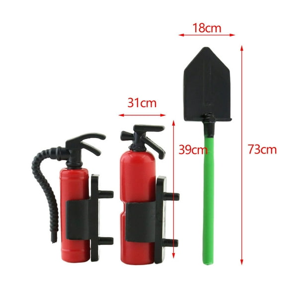 2 piezas extintor de incendios casa de muñecas extintor en miniatura 1: de  muñecas DIY rojo CUTICAT mini extintor