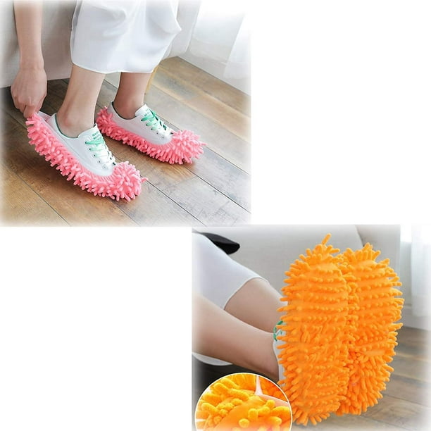 Zapatillas de limpieza de microfibra para el hogar, mopa con