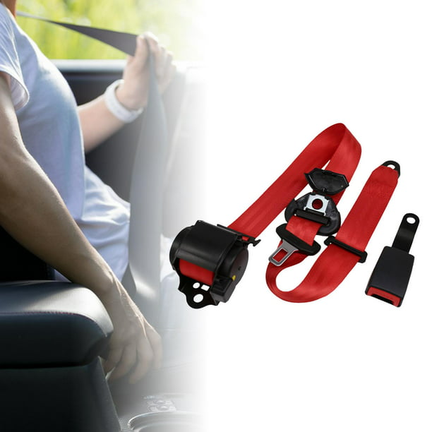 Cinturón de seguridad de coche de , cinturones retráctiles áticos para  carrito Rojo kusrkot Cinturones de seguridad para automóviles