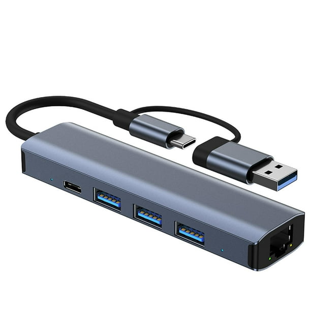 Lostrain Hub USB C 3.0, 7 en 2 Adaptador multipuerto Tipo C Hub con US