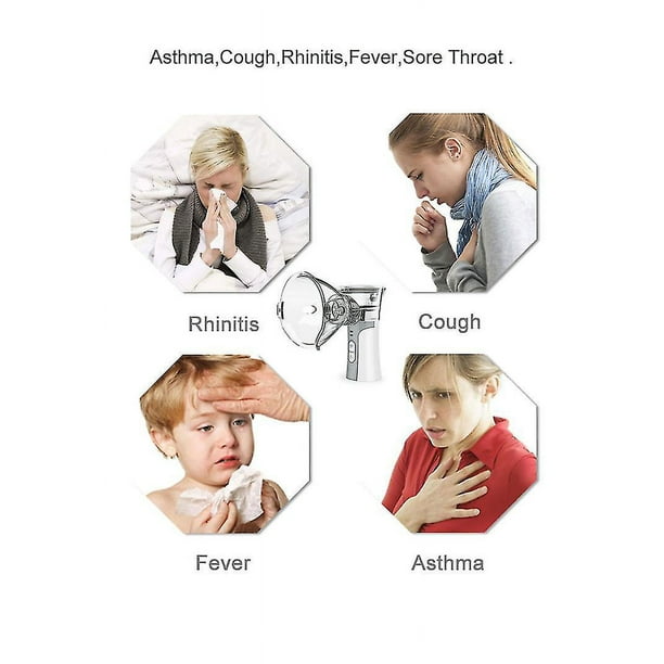 Cámara espaciadora en aerosol - Inhalador compacto para asma con máscaras  (apto para niños y adultos) (2)