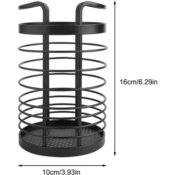 Porta utensilios de cocina Bote para utensilios cerámica y bambú Soporte  utensilios cocina cuadrado- negro mate