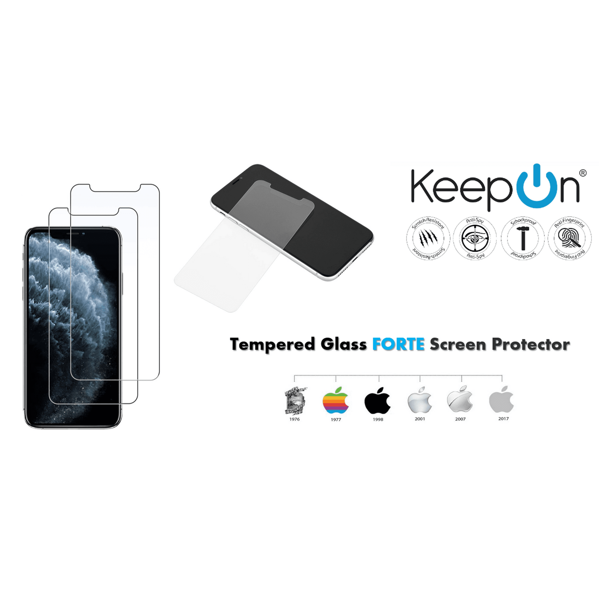 Protector de Pantalla para Telefono Movil , Marca KEEPON para APPLE para  modelos ( iPhone 14 Plus / iPhone 13 Pro Max ) Vidrio Privado ANTI SPY