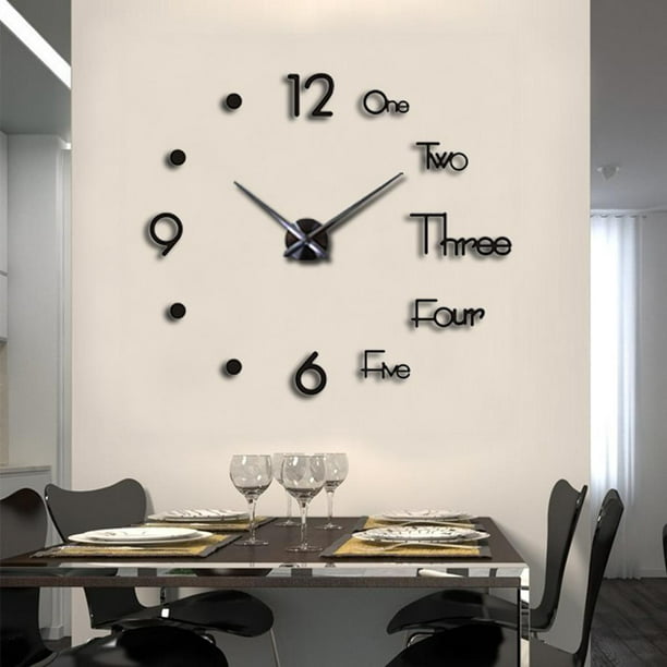 Reloj de pared grande DIY, diseño moderno, 12 marcos de fotos
