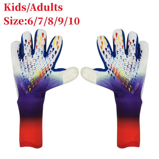Guantes de portero de fútbol para niños, jóvenes y adultos, talla 7-10,  guantes de portería de fútbol, transpirables, agarre fuerte,  antideslizantes