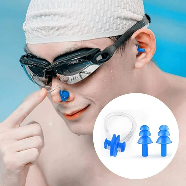 Tapones para los oídos de natación impermeables – 3 pares de tapones de  silicona para los oídos de natación para adultos y niños, tapones para los