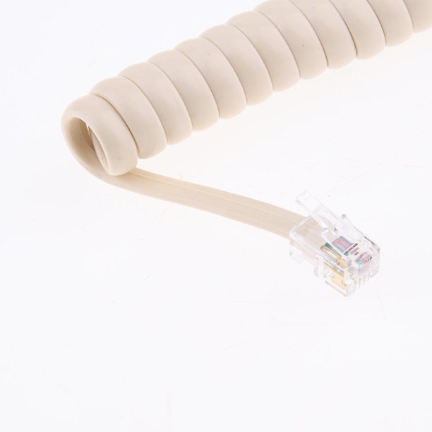 Cable rizado teléfono con conectores RJ9