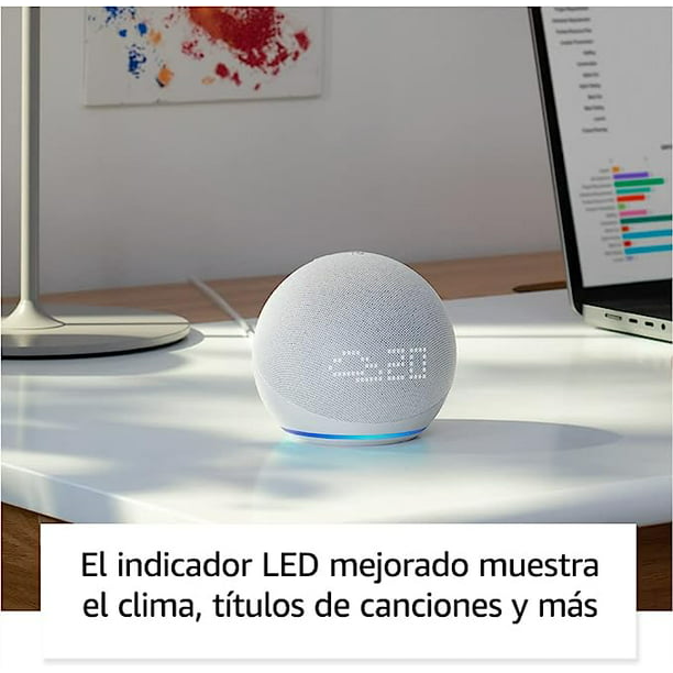 Nueva Echo Dot Reloj 4ta Gen - Bocina Inteligente Con Alexa Azul
