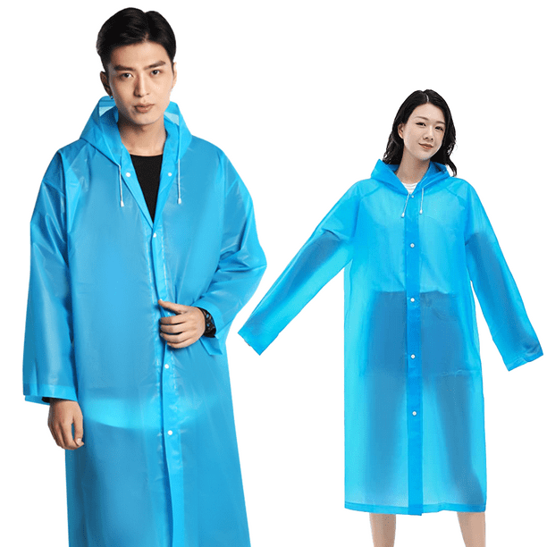 Chubasquero transparente para hombre y mujer, abrigo de lluvia EVA