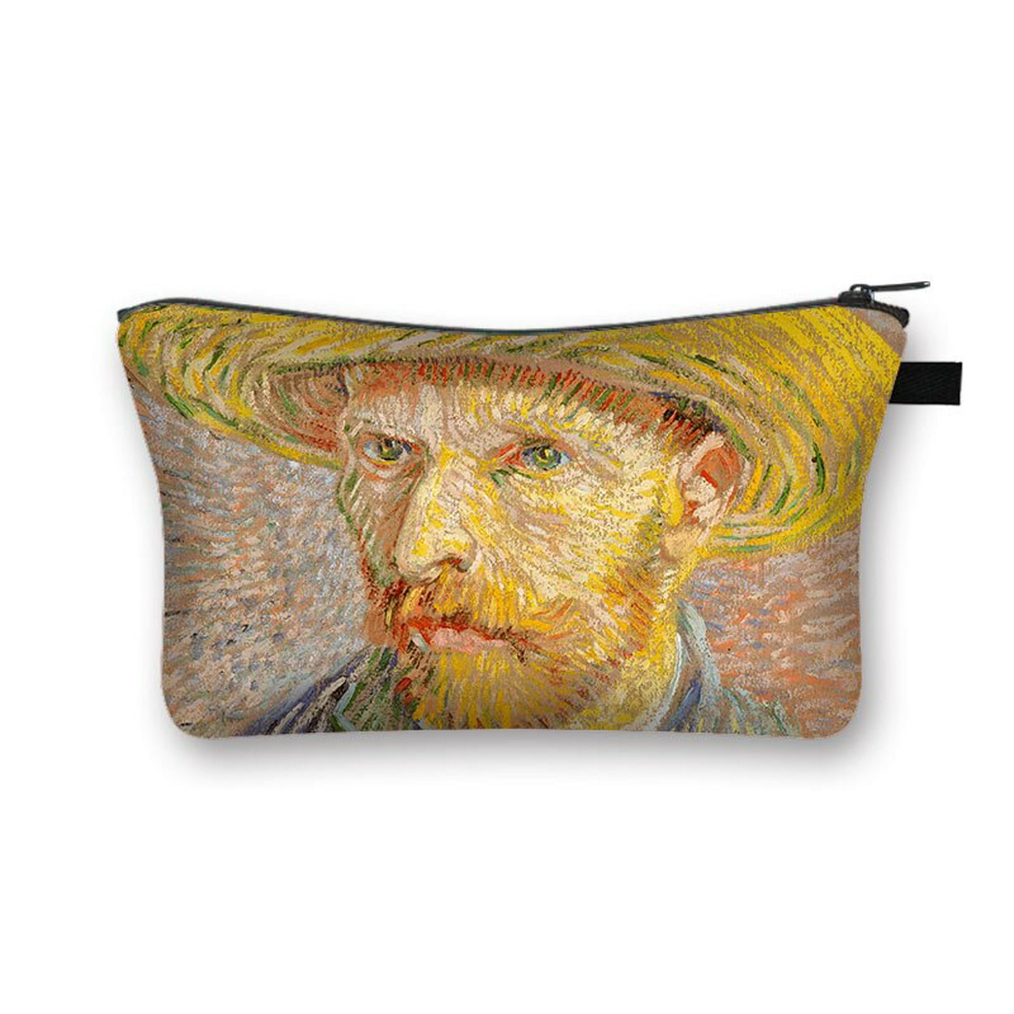 Bolsa de cosméticos con estampado de pintura al óleo de Van Gogh, bolsa de  maquillaje con cielo estr LIUWENJING unisex