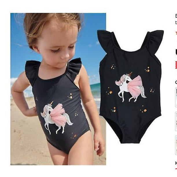Ropa unicornio para niña, Bikini de manga con traje de baño de una pieza para niñas, traje de baño para playa, traje de baño para chico recién nacido, coágulo XianweiShao