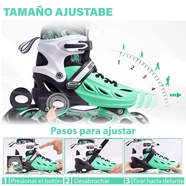 Patines De 4 Ruedas IOKDAD IOKDAD Para Niños Triple Protección Grande  Ajustable