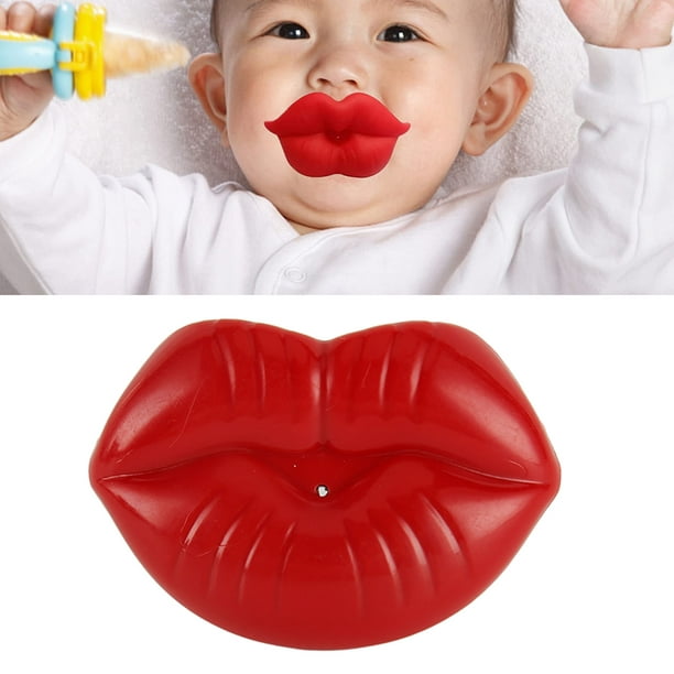 Chupete para bebés, pezón divertido de silicona Pezón grande forma de labio  rojo Pezón bebé bebé