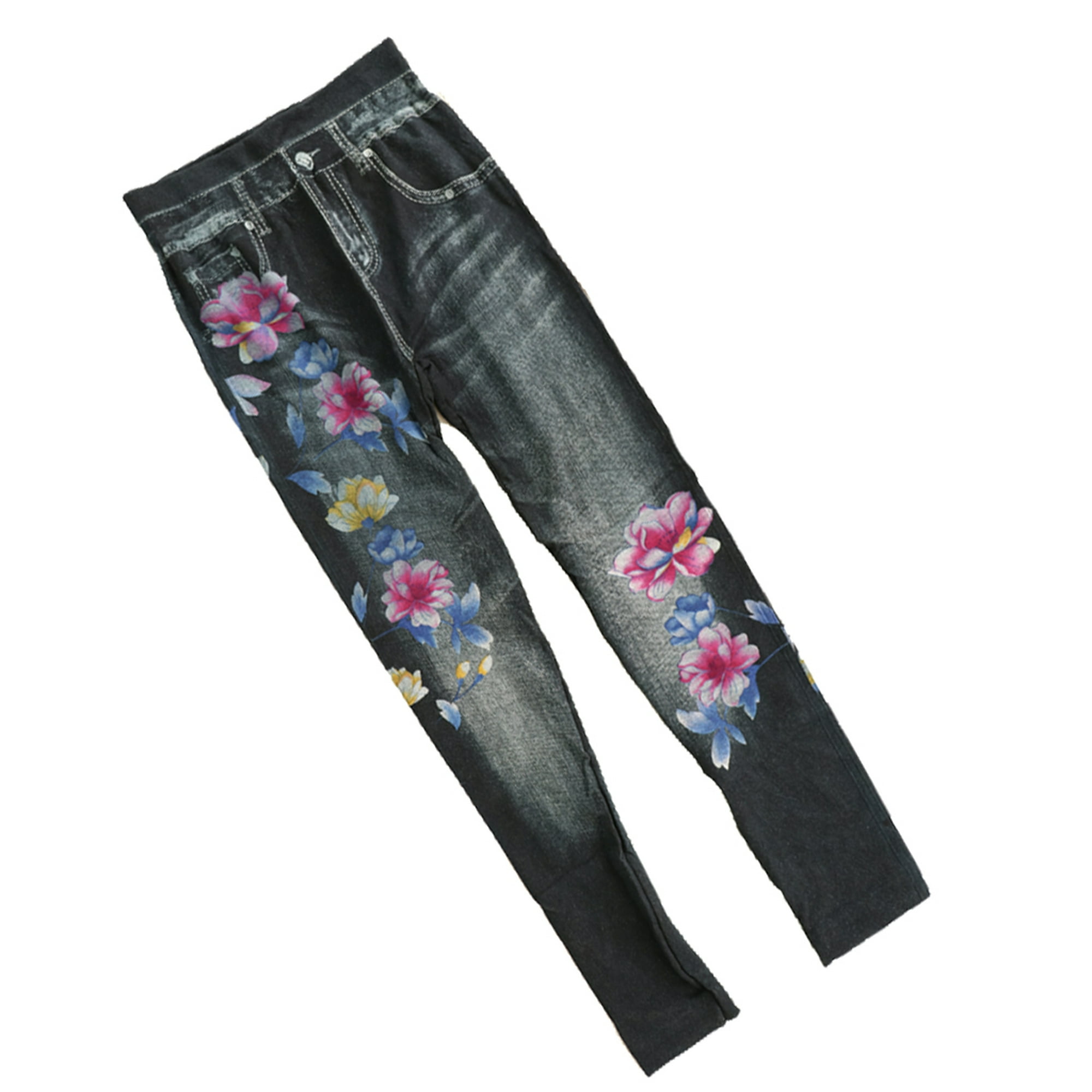 Jeans Ajustados De Mezclil Para Mujeres Jeans Ajustados De Cintura Alta  Pantalones Informales SG Baoblaze pantalones de mezclilla de mujer
