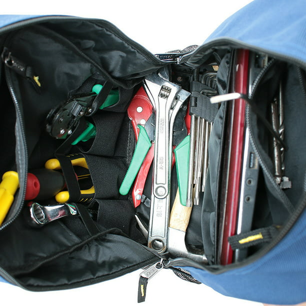 Bolsa de herramientas para electricista, mochila para herramientas de  servicio pesado, organizadores de mochilas para herramientas, mochila de  trabajo con múltiples bolsillos (azul) 1 pieza LingWen 9024735457657