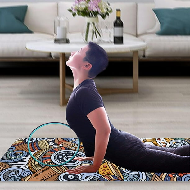 Esterilla de ejercicio Manta de yoga plegable Unisex para adultos Esterilla  de yoga antidesgarro con bolsa de transporte Estilo A Zulema Almohadilla de  yoga