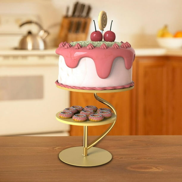 Juego de 3 soportes dorados para tartas para fiestas, soporte de pastel de  cristal, soporte para cupcakes, postres, pastelería, dulces, placa de