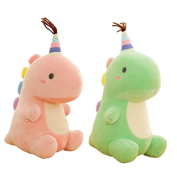 Juguete de peluche de dinosaurio, suave, muñeco de peluche de dinosaurio,  lindo regalo de cumpleaños para niños y niñas (dinosaurio verde, 19.7