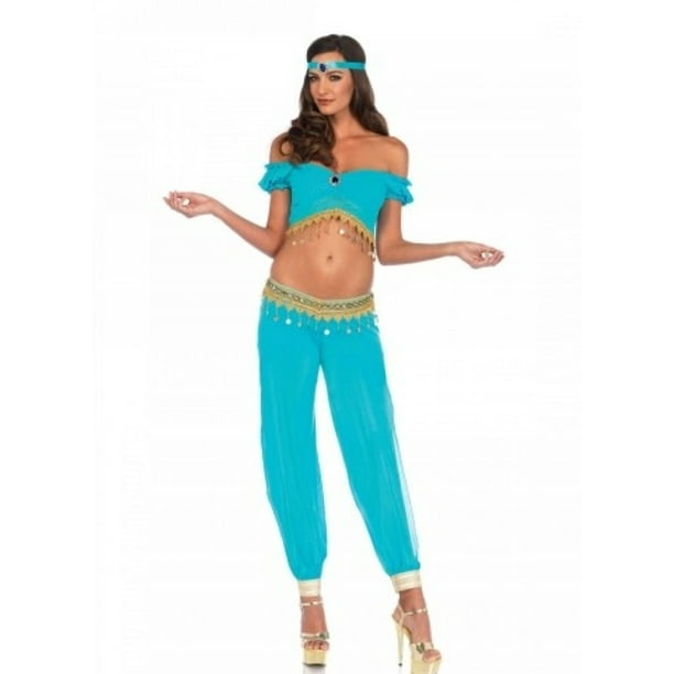 Disfraz Premium Adulto Leg Avenue Princesa Jasmine-Disney De Dama Color  Azul Talla:M