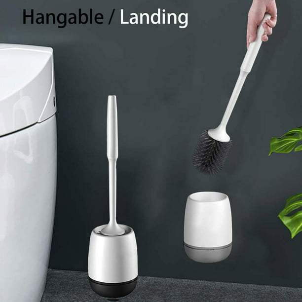  WC cepillo de limpieza WC cerámica base hogar baño cepillo de  limpieza de acero inoxidable mango largo cepillo de inodoro conjunto : Todo  lo demás