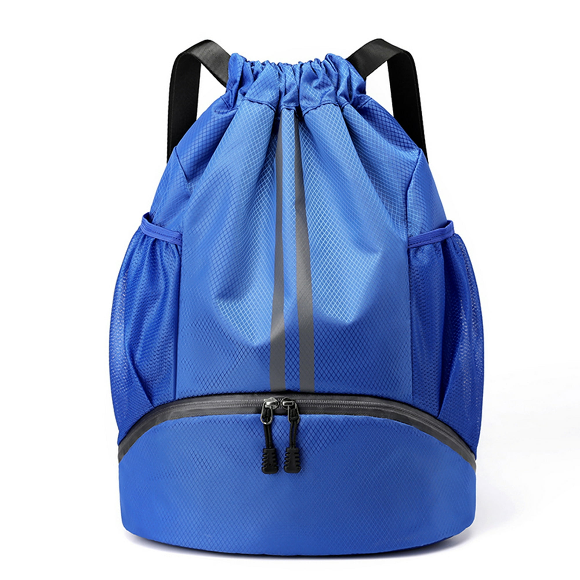 2 unidades de mochila con cordón de polietileno, bolsa de deporte azul para  gimnasio, bolsa de mano, saco de mano a granel, bolsa de natación para