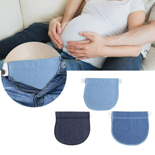 Extensor de pantalones de maternidad, extensor de cintura ajustable para  embarazo, extensor de cintura ajustable, extensor de pantalones elásticos