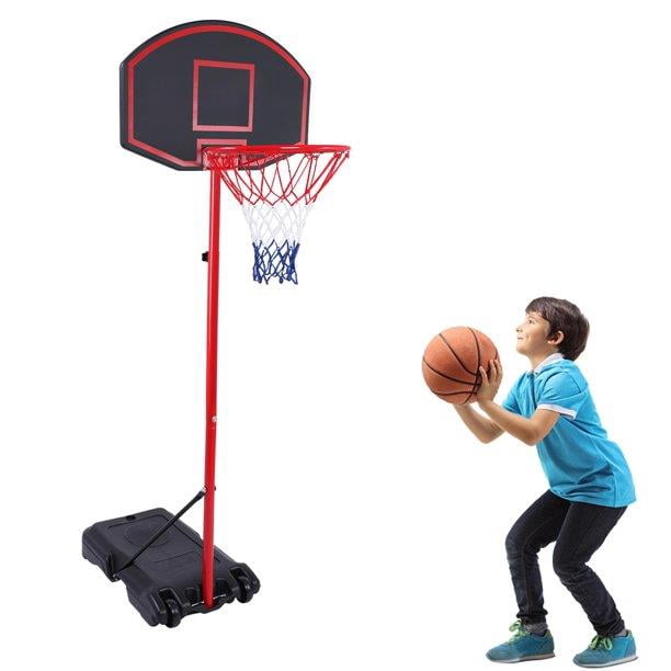 Portería de baloncesto de pie 6.5ft - 8.3ft Altura ajustable, móvil para  los niños adolescentes fuera de juego patio trasero Zimtown canasta de  baloncesto