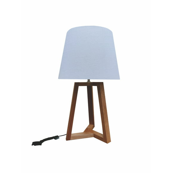 lampara de buro o mesa verona con pantalla conica lino blanca artenatural minimalista