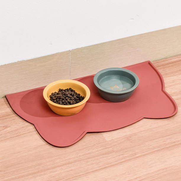 Silicone Pet Food Mat, Waterproof And Leak Proof Pet Feeding Mat