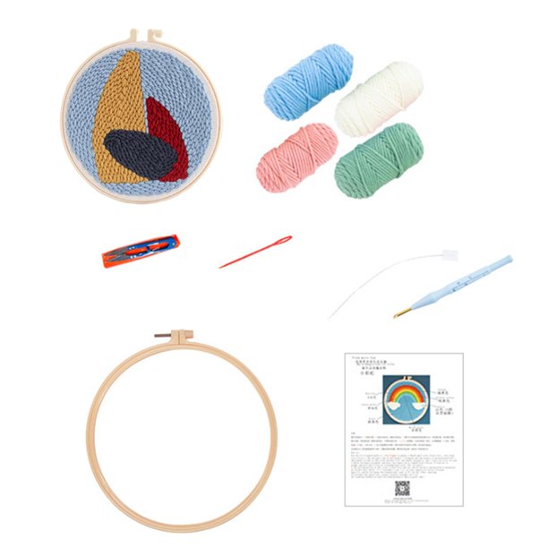 Kits de punzonado para adultos principiantes para niños, kit de hilo de  bricolaje para principiantes de bordado Roca Hugo Kits de agujas para  perforar