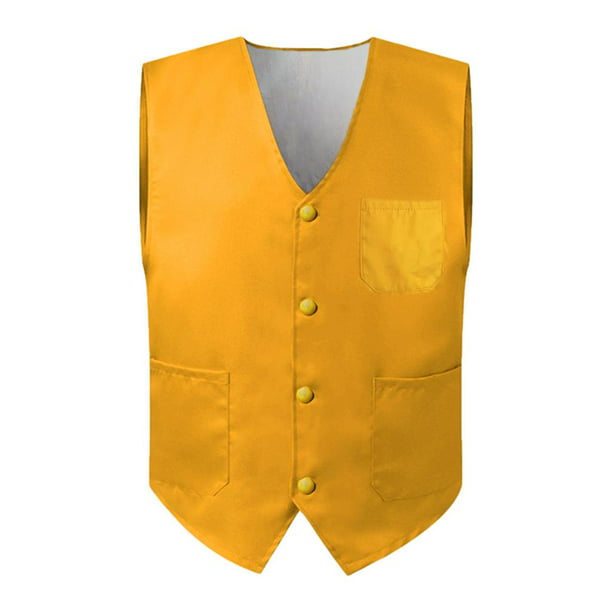Chaleco unisex Chaleco al aire libre Chaleco uniforme de camarero para  empleados de Amarillo, XL Amarillo Macarena Chaleco de supermercado