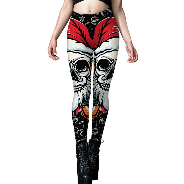 Leggings estampados para mujer, Leggings de Halloween, disfraz de  Halloween, pantalones elásticos divertidos para correr, mallas, pantalones  de entrenamiento