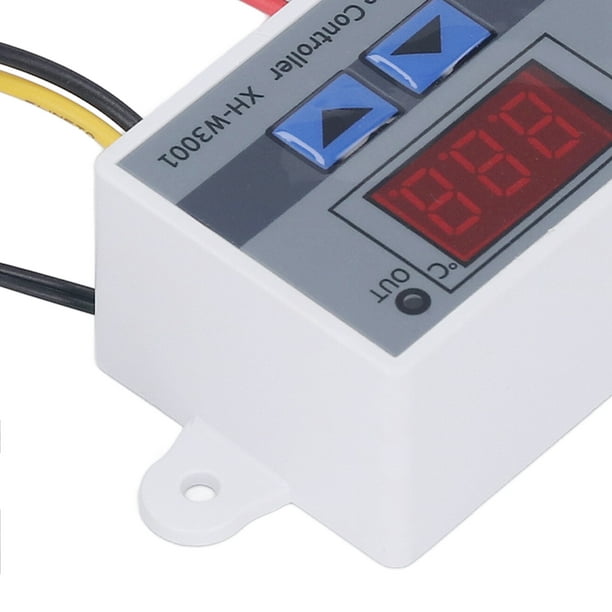 Módulo de control de temperatura LED digital, interruptor de termostato  XH-W3001 con sonda impermeable, termostato de refrigeración de calefacción