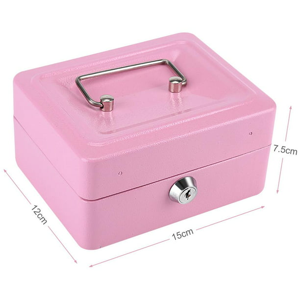 Mini caja fuerte con llave y código 💘 Material metálico. ¿DONDE ESTÁN  NUESTROS CLIENTES AHORRATIVOS? 💰 • Colores: Rosa, gris y blanco 💵…