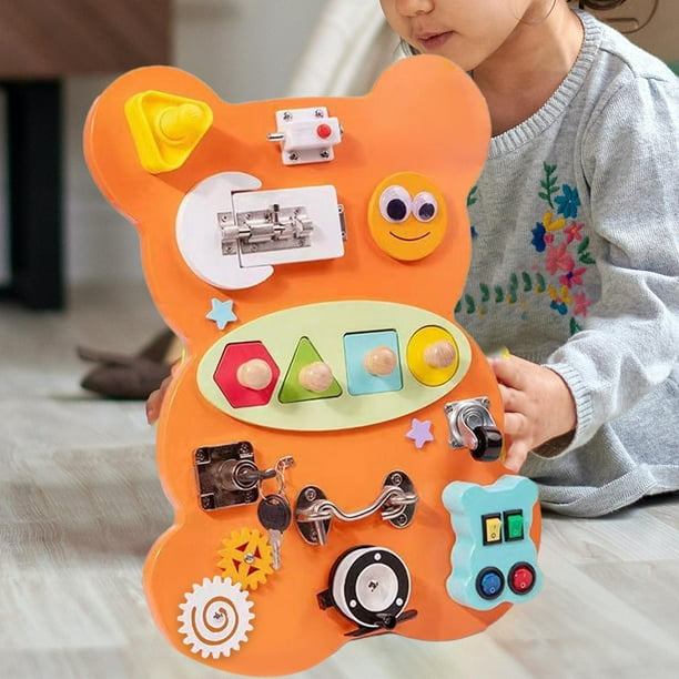 Montessori Toys - Tablero de actividades - Juguetes sensoriales para niños  pequeños de 3 a 4 años, juguetes de viaje para niños pequeños, juguetes