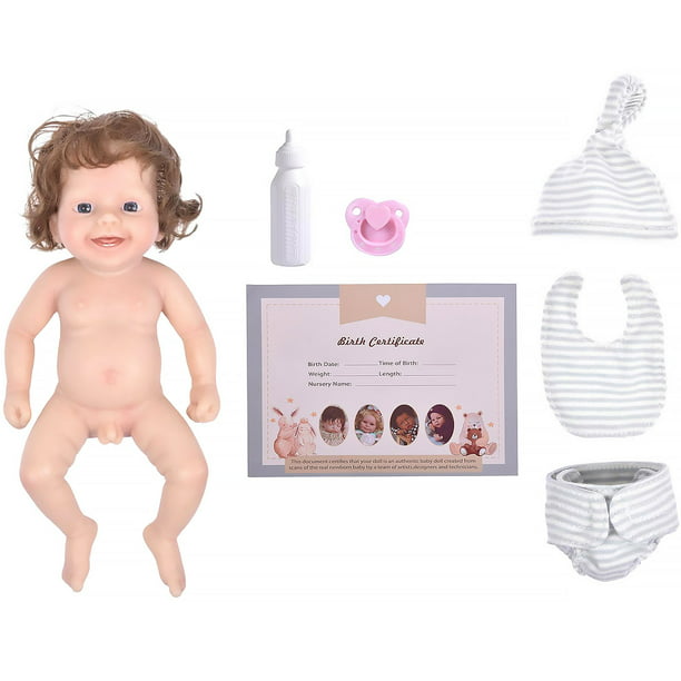 MYREBABY - Mini bebé de silicona de 7 pulgadas, muñecas Reborn de cuerpo  completo de silicona realista, muñeca de bebé recién nacida en miniatura de
