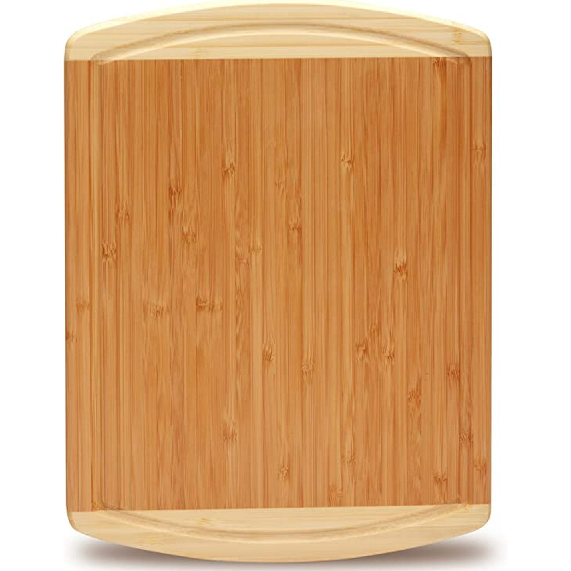  Tabla de cortar de madera para cocina: tabla de cortar de  madera de bambú orgánico con ranuras para jugos - La mejor tabla de cortar  de madera para carne y verduras 