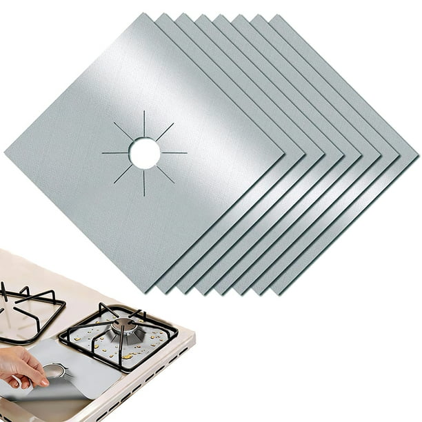 Papel Aluminio 12 Laminas Protector Cocina Estufa Fogón Gas